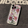 Versatile flower transparent TPU phone case for iPhone with TKKTC flowers lily embossed back cover