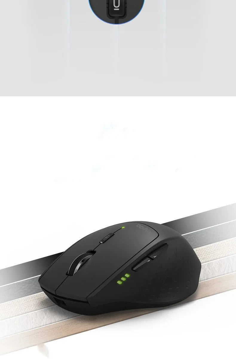 Pennefather MT550 wireless Bluetooth mouse in black with six buttons, cordless computer mouse for office and home use