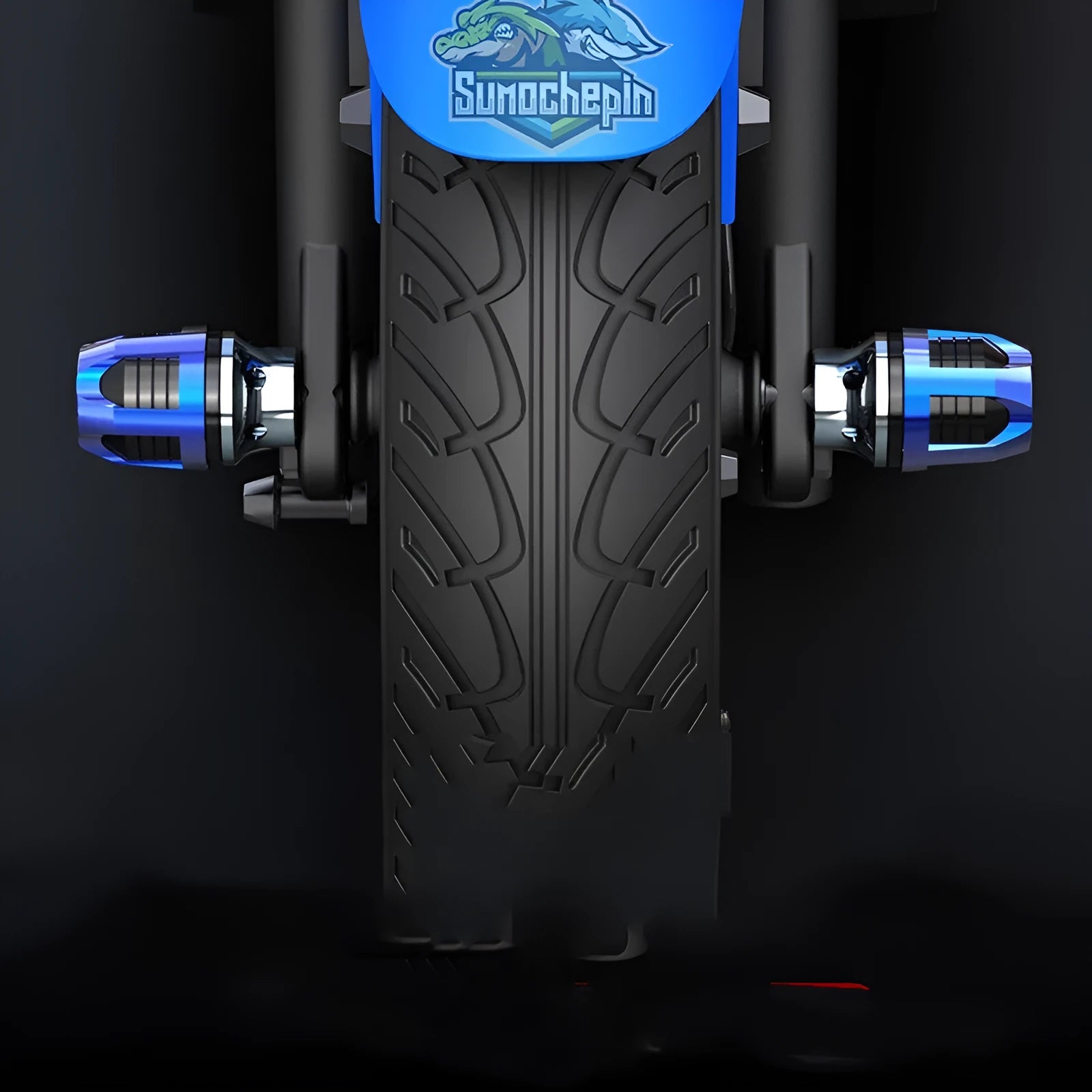 Aluminium alloy CNC machined fork cups pair in seven anodic colours for motorcycle and electric car front axles