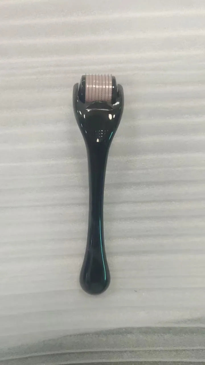540 micro needle derma roller with mechanical design in various handle and wheel colour combinations