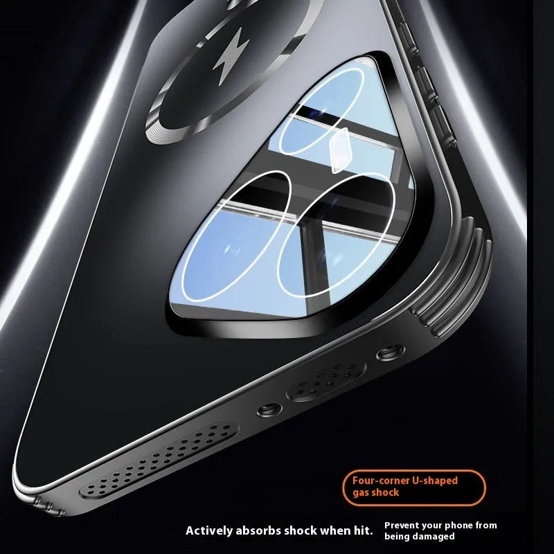 Solid colour frosted magnetic lens protector phone case for Huawei Pura 70 and Pura 80 models.