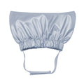 Adjustable waterproof shower cap for pet ear protection in silver, pink, and gold colours