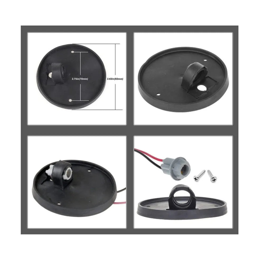 Five GR-model LED cab marker lights with yellow, transparent, and smoked black PC lenses, T10 bulbs, and mounting screws.
