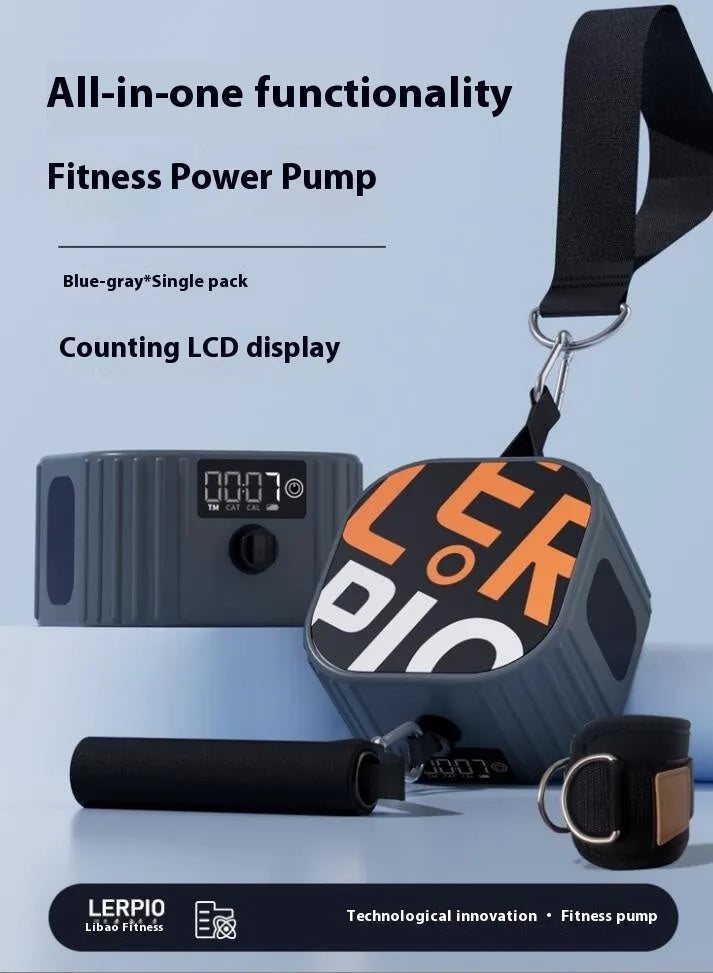 Intelligent adjustable fitness tensioner with iron and ABS construction showing resistance settings
