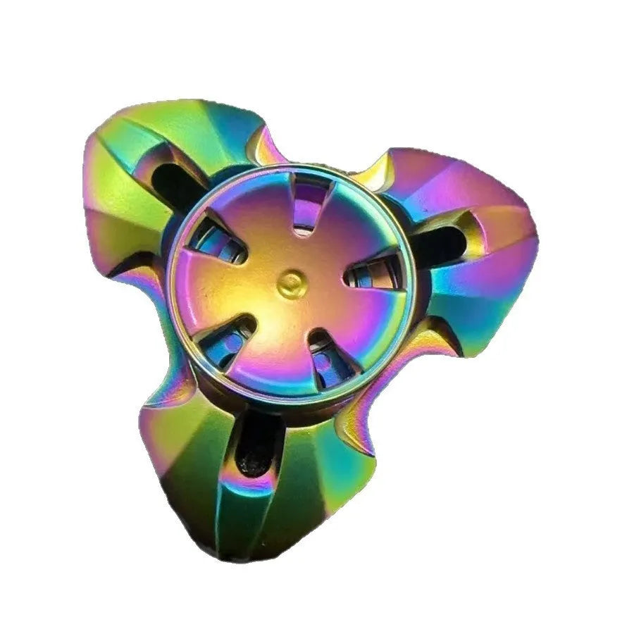 Alloy rotating fingertip gyro decompression toy in gun colour and colourful options