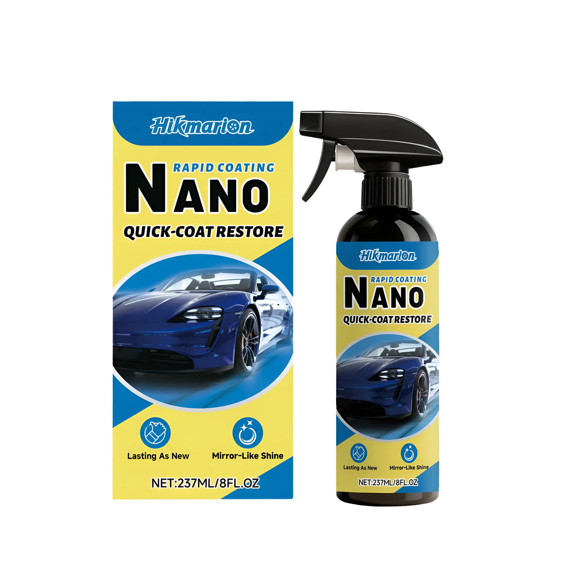 Nano Quick-Coat Restore spray 237ml water-based amino silicone polymer coating bottle for paint glass plastic metal