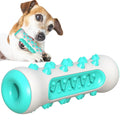 Natural rubber dog toothbrush chew toy in blue, measuring 15cm long