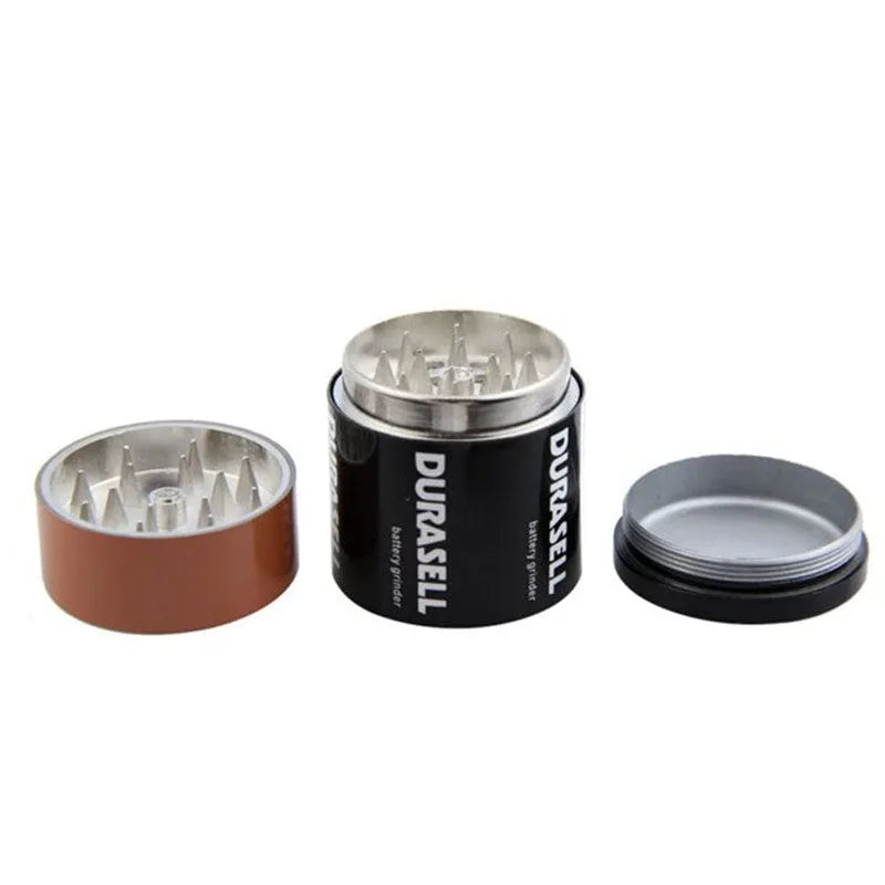 Black zinc alloy modelling grinder with 55mm diameter showing multiple functions including USB port and LED light