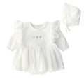 Cotton baby princess fluffy dress for infant girls in pink, red, or white colours