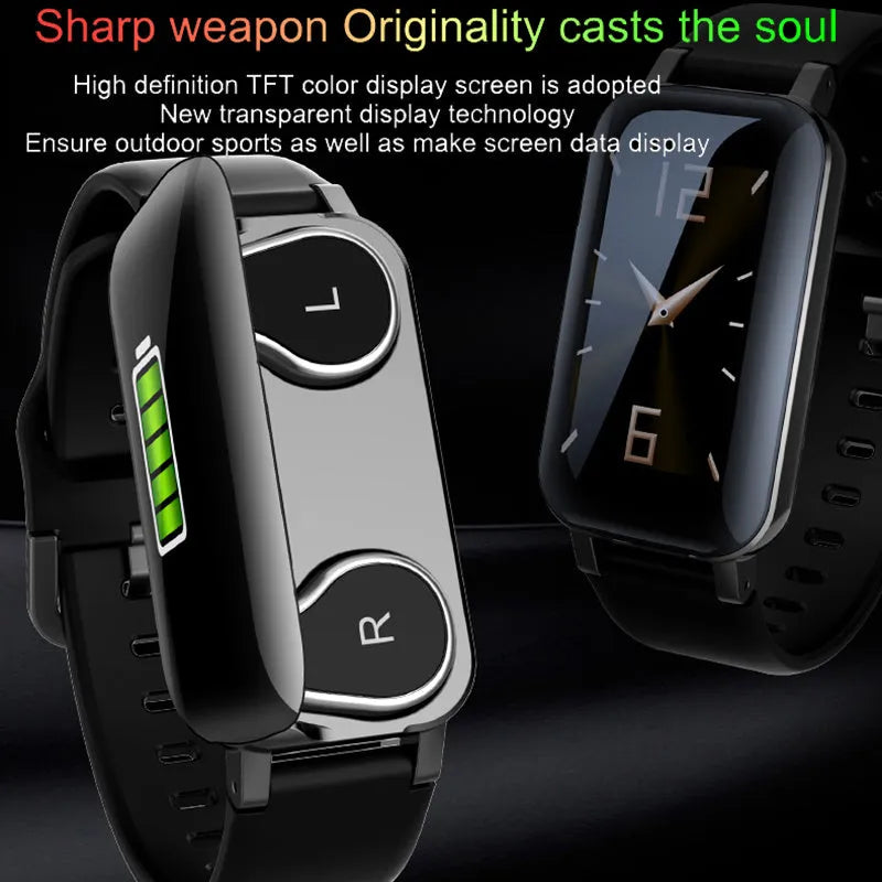 Call Bracelet smart bracelet for heart rate monitoring in Black, Blue, or Coffee colour.