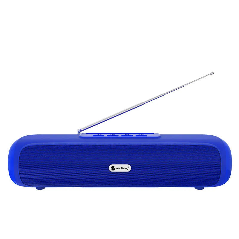 Desktop wireless long strip speaker subwoofer in black, blue, red, or silver grey colour options