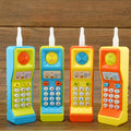 Children's educational electric toy with cartoon animal design featuring sound and light functions.