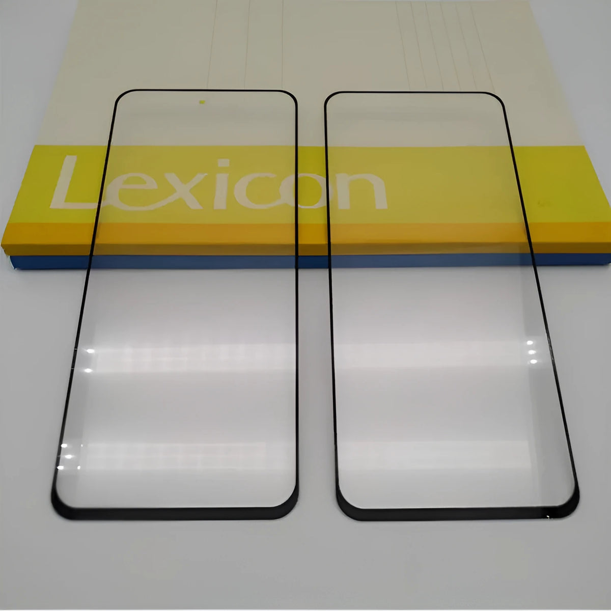 Black tempered glass screen film with rubber screen printing for Realme 8 and Realme 8 Pro
