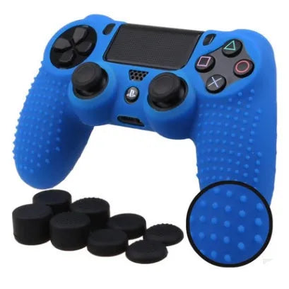 Silicone case cover for Sony PS4 Dualshock 4 controller in camouflage blue