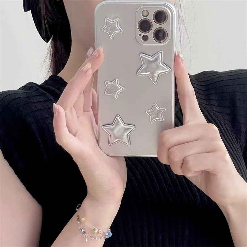 Stereo XINGX silver soft shell silicone phone case with electroplated finish for iPhone models