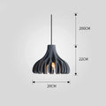 Nordic resin chandelier 22x20cm with iron elements, E27 light source, 2m hanging wire, in black, green, grey, white, or yellow