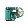 Electric fishing hook tier automatic line winder tool in blue and green colour with PC shell.