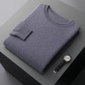 Men's autumn winter round neck pineapple stitch sweater in camel colour, pullover style for casual wear