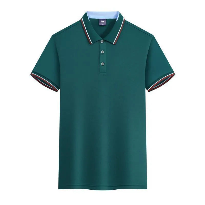 Men's slim fit ice silk quick-dry work polo shirt in multiple colour options