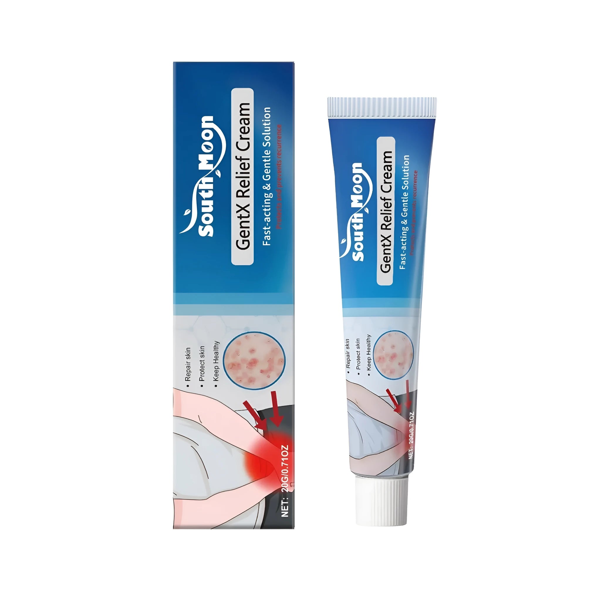 20g tube of men's care cream with licorice root and mint leaves