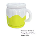 Bright yellow inflatable PVC ice bucket for outdoor beverage chilling