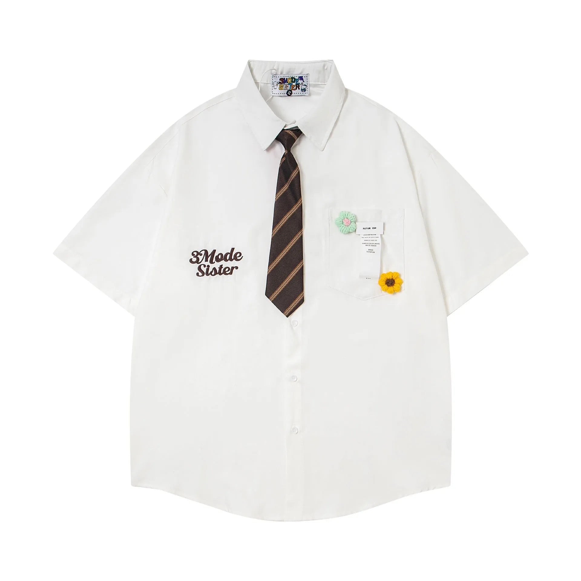 Hong Kong style loose half-sleeve baby summer top with floral pattern in polyester fabric