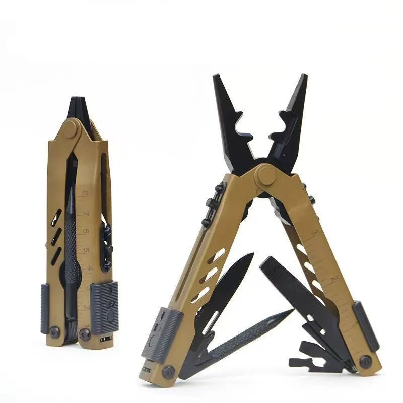 Multifunctional 2cr13 stainless steel telescopic pliers with blade length 3.8cm full length 168mm in black colour