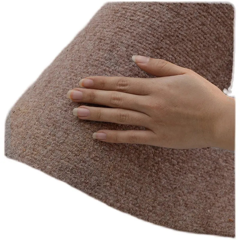 Sound insulation chair mat in beige on wood floor for computer chair protection