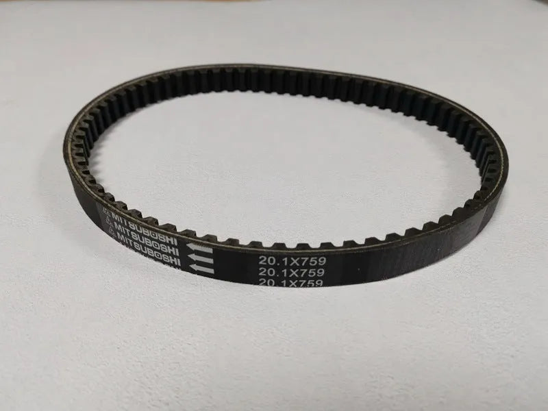 Black motorcycle drive belt for Guangyang Jinli GP110 and Fengli VP110 pedal scooters