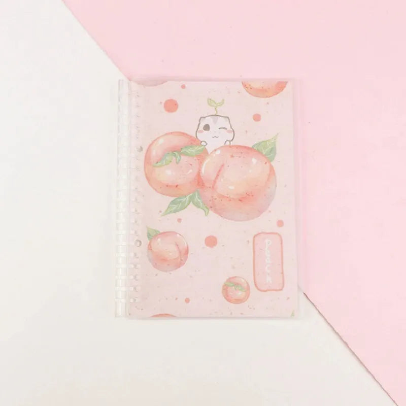 Children's hard cover loose leaf notebook with animal design and 20-hole binder binding in A5 or B5 size