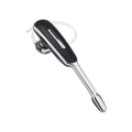 Leather pattern Bluetooth headset mono earplug in Black Silver with single side strip design