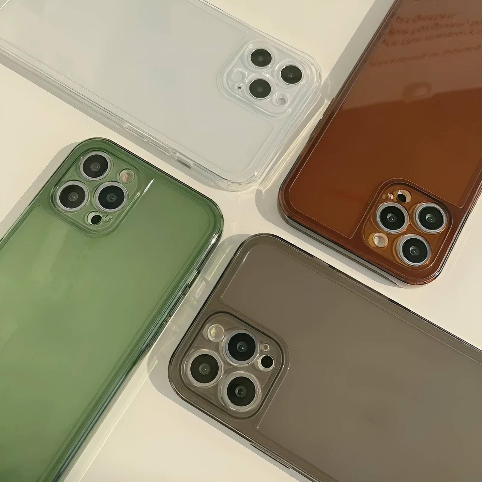New photo frame transparent TPU phone case for iPhone 12 Pro Max showing simple pure colour design