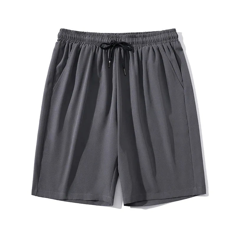 Men's cropped sports casual pants in nylon fabric with straight leg design and quick-drying properties