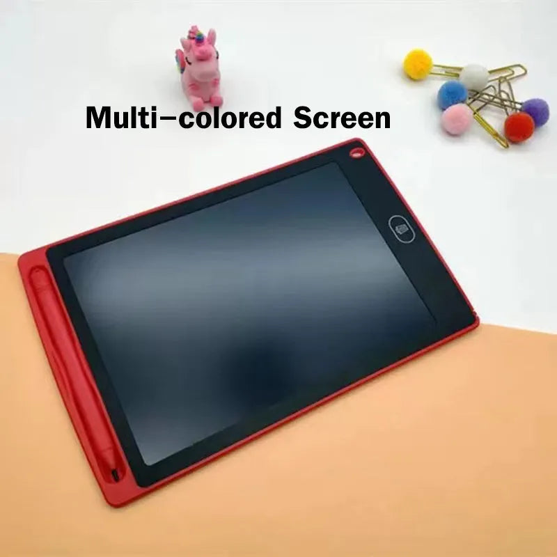 8.5 inch LCD electronic drawing board writing tablet in blue with pen, one-button lock and clear screen functions