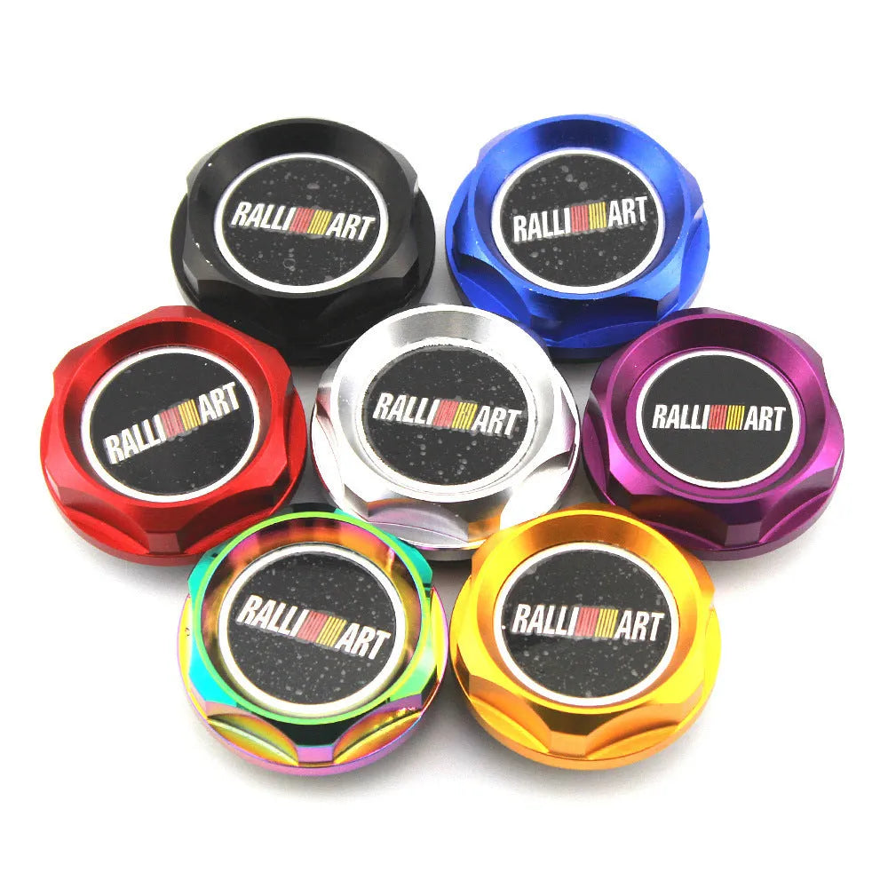Aluminium alloy oil filter cap for Mitsubishi cars in six colour options.