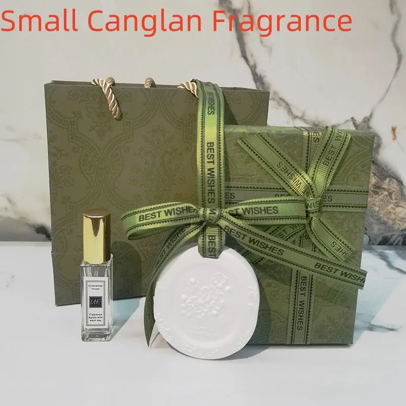 Car aromatherapy stone pendant with essential oil bottle and gift box packaging