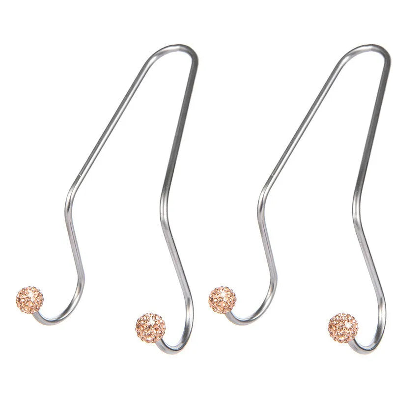 Two stainless steel diamond decorative hooks for car seat organisation in various colours.