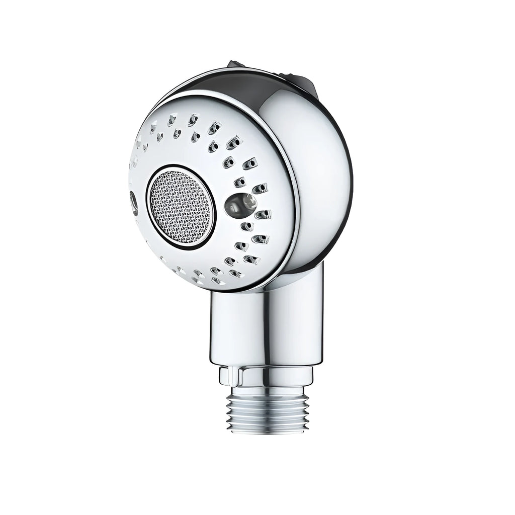 Silver ABS plastic handheld shower head for gentle pet and baby bathing