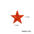 Embroidered five-pointed star cloth labels in multiple colours for DIY clothing decoration