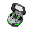 Black N35 wireless in-ear Bluetooth gaming headset on a solid background.