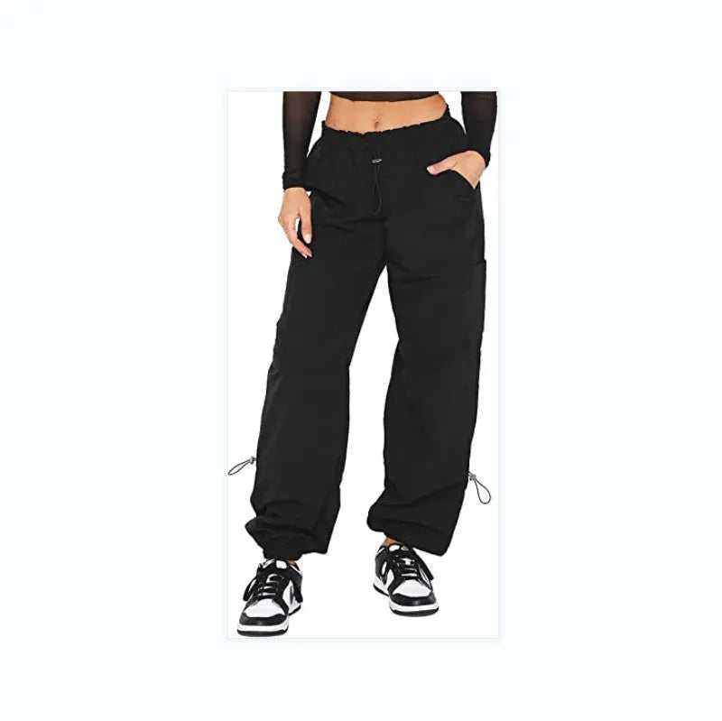 Straight-leg multi-pocket cargo casual trousers in six colour options with loose fit design