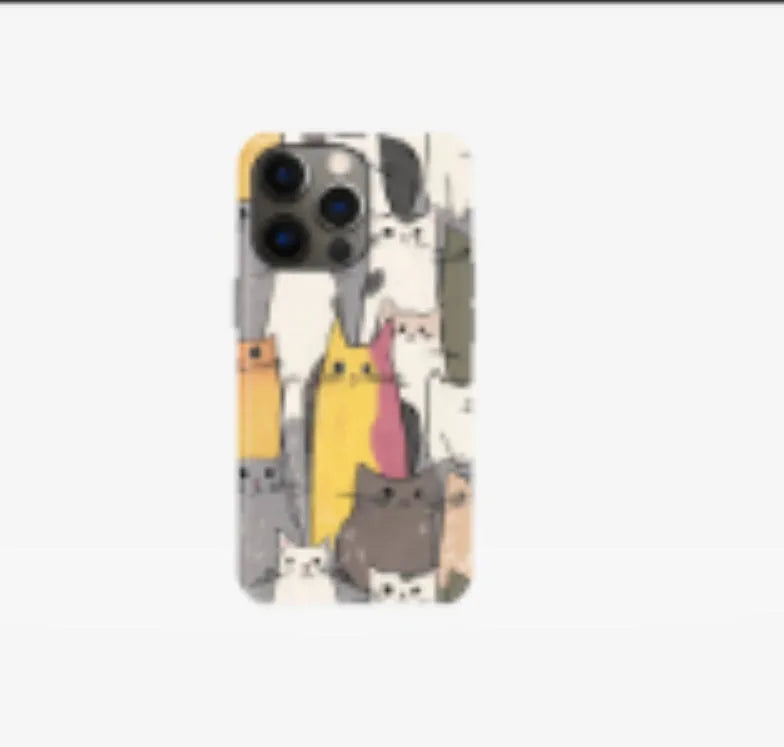 Plastic all inclusive phone case with heat transfer printed cartoon design for iPhone 15 Pro Max