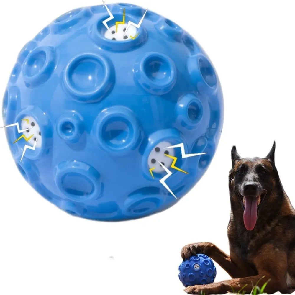 Colourful durable dog chew ball with a bumpy texture for aggressive chewers.