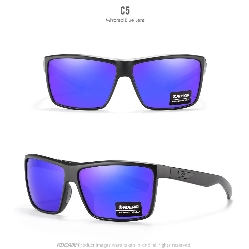Sports fishing glasses with silicone nose pad in C1 colour, ring and quadrilateral design