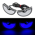 Pair of Triangle Eyes 12V plastic decorative motorcycle and car lights in semicircle shape with colour options