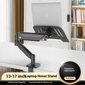 Aluminium alloy laptop support stand with suspended cooling bracket, 440mm x 330mm lifting type desk riser