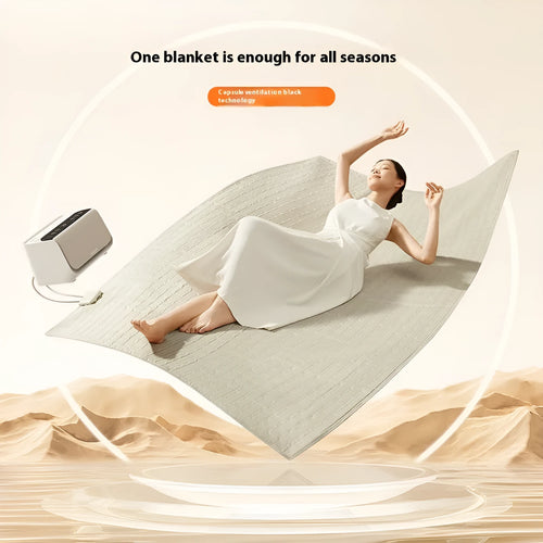 White Aideng electric water heating blanket for pets with PVC plush material and smart host.
