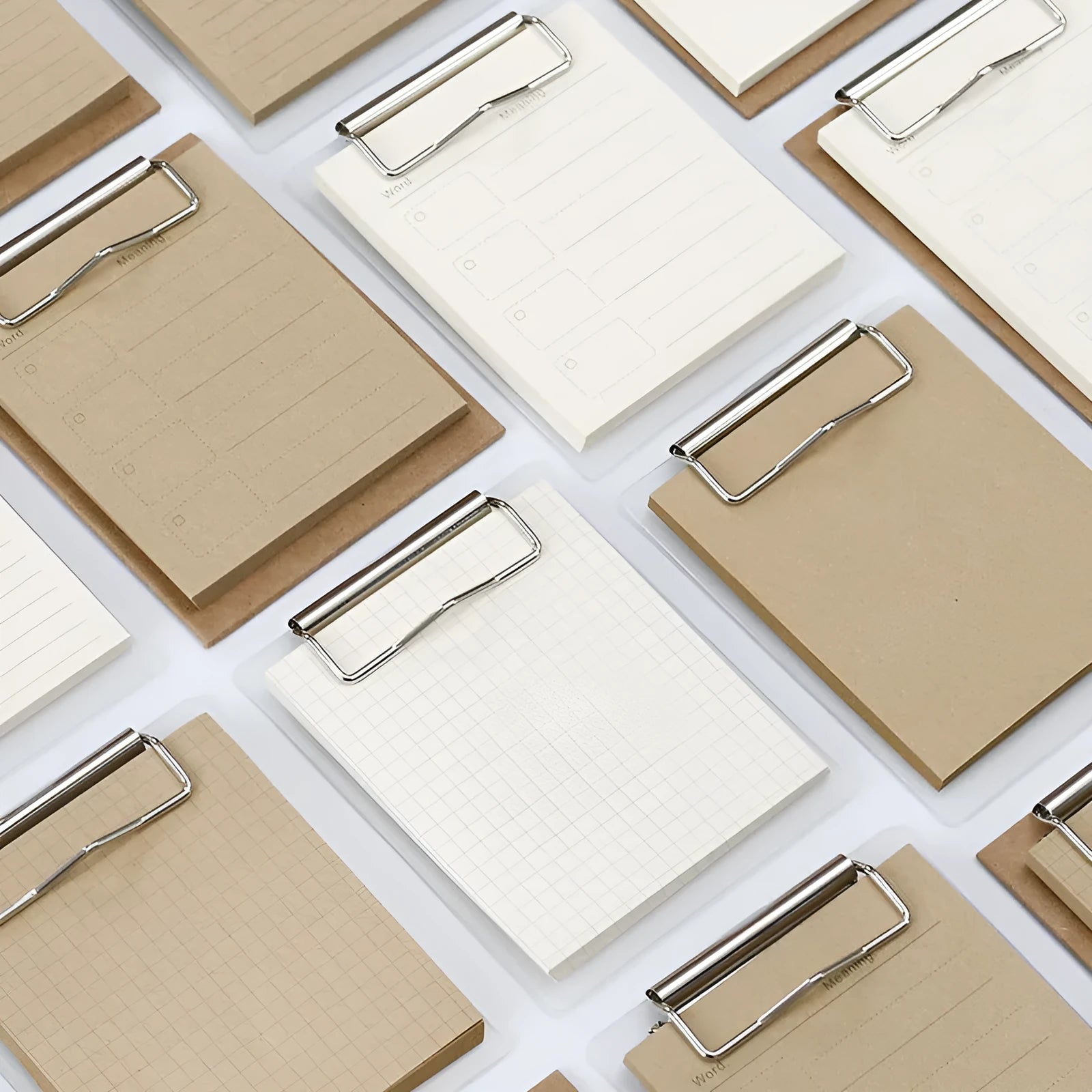 Cowhide colour board sticky notes with metal clip and tear-resistant paper sheets