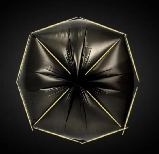 Roll of large black thickened plastic bin bags with 50x60cm dimensions