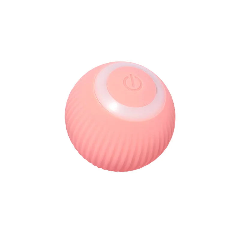 Small green plastic interactive rolling ball toy for cats with intelligent obstacle avoidance technology